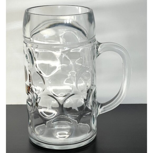 FAXE Beer Jumbo Super Mug Glass 44 oz Viking Denmark Gold Logo Helmet Lager Ale - Picture 4 of 8